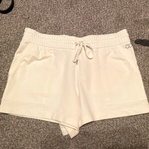 Alia Women's Athletic Cream Shorts